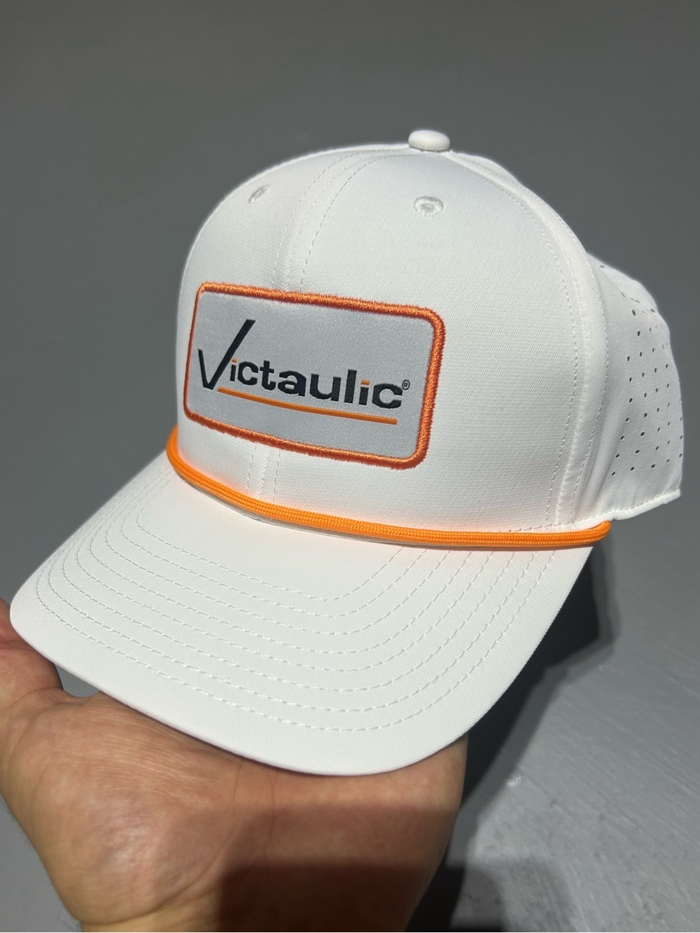 (NEW) Victaulic White and Orange Hat - Picture 4 of 8